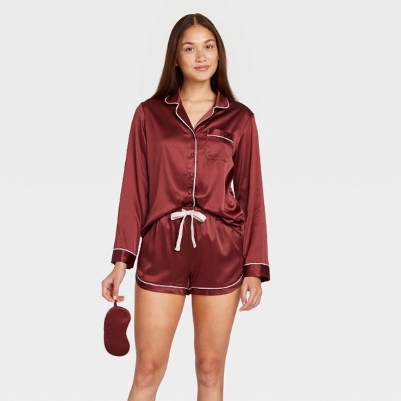 3 piece satin pj set
